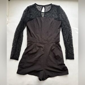 Garage Black Lace Romper